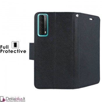 Atverčiamas dėklas su skyreliais - juodas (Huawei P Smart (2021) Atverčiamas dėklas su skyreliais - juodas (Huawei P Smart (2021)